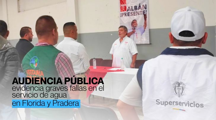 Audiencia Pública evidencia graves fallas en el servicio de agua en Florida y Pradera y exige acciones inmediatas a Acuavalle
